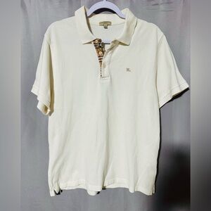 Burberry London Slim Fit Polo XXL White Nova Check